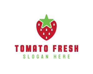 Strawberry Star Fruit logo design