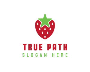 Strawberry Star Fruit logo design