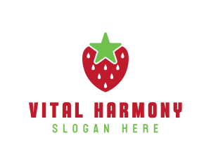 Strawberry Star Fruit logo design