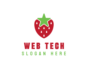 Strawberry Star Fruit logo design