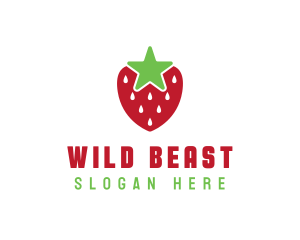 Strawberry Star Fruit logo design