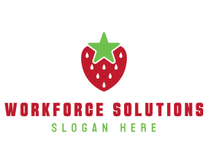 Strawberry Star Fruit logo design