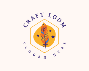 Bohemian Feather Craft logo design