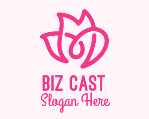 Pink Flower Loop Logo