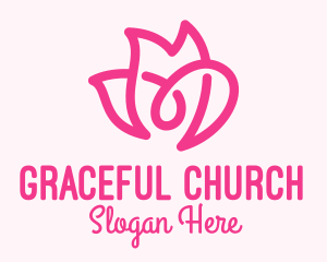 Pink Flower Loop Logo