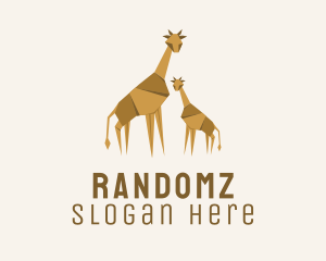 Giraffe Paper Origami  Logo