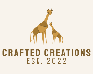 Giraffe Paper Origami  logo design