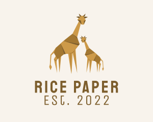 Giraffe Paper Origami  logo design