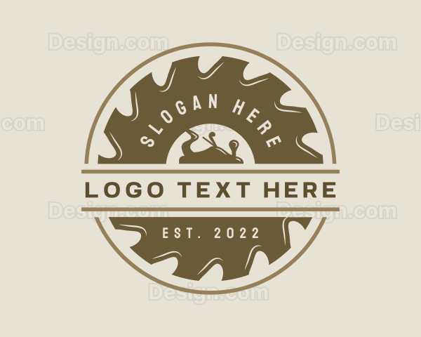 Hand Planer Carpentry Logo