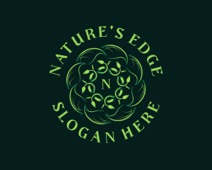 Natural Leaf Wreath logo design