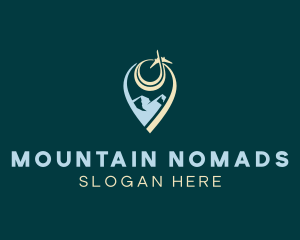 Travel Plane Mountain logo design