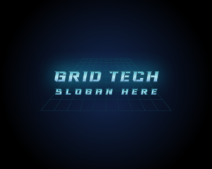 Digital Cyber Grid logo design