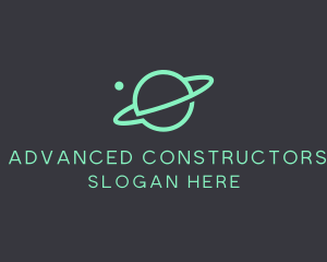 Green Minimalist Planet logo design