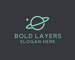 Green Minimalist Planet logo design