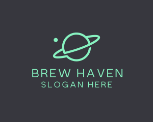 Green Minimalist Planet logo design