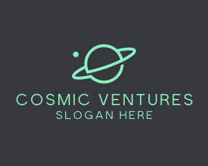 Green Minimalist Planet logo design