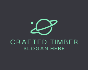 Green Minimalist Planet logo design