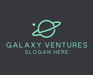 Green Minimalist Planet logo design