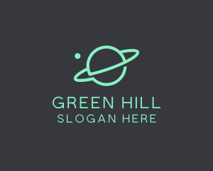 Green Minimalist Planet logo design