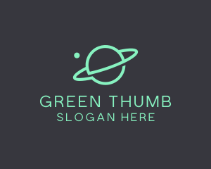 Green Minimalist Planet logo design