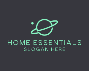 Green Minimalist Planet logo design