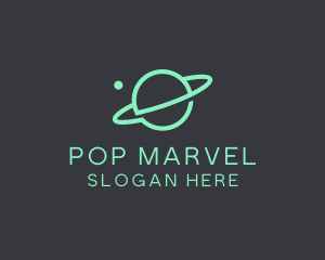 Green Minimalist Planet logo design