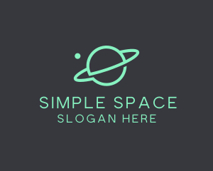 Green Minimalist Planet logo design