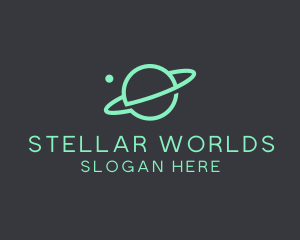 Green Minimalist Planet logo design