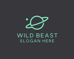 Green Minimalist Planet logo design