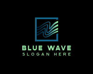 Wave Square Business logo design