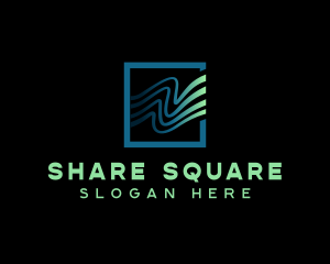 Wave Square Business logo design