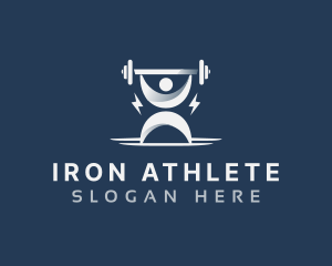 Weighlifting Sport Athlete logo design