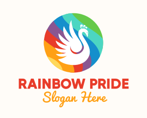 Rainbow Peacock logo design