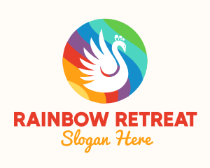 Rainbow Peacock logo design