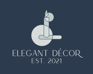 Blue Candle Decor  logo design