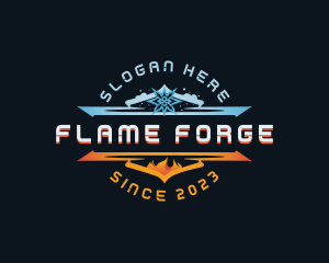 Flame Ice Ventilation logo design