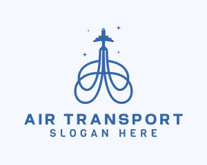 Blue Aircraft Aviation logo design