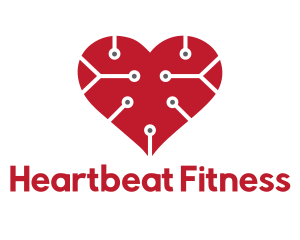 Technology Circuit Heart Love logo