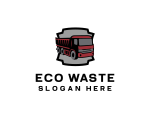 Dump Truck Shield Waste Management logo design