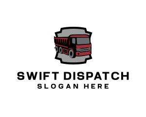 Dump Truck Shield Waste Management logo design