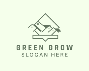 Green Roofing Home  logo design