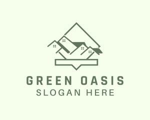 Green Roofing Home  logo design