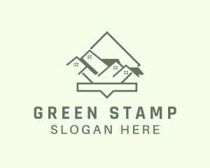 Green Roofing Home  logo design