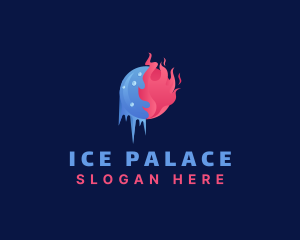 Ice Fire Flaming Freezing logo