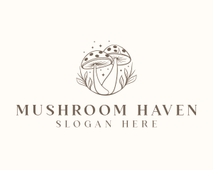 Mushroom Organic Fungus logo design