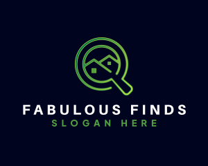 Magnifying Glass House Property logo design