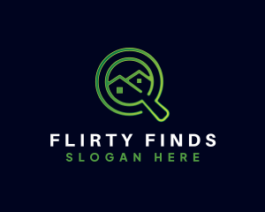 Magnifying Glass House Property logo design