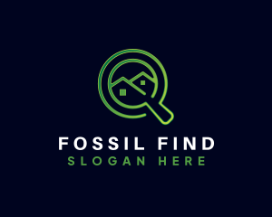 Magnifying Glass House Property logo design