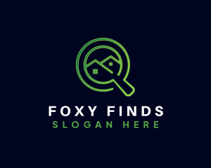 Magnifying Glass House Property logo design