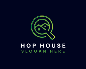 Magnifying Glass House Property logo design